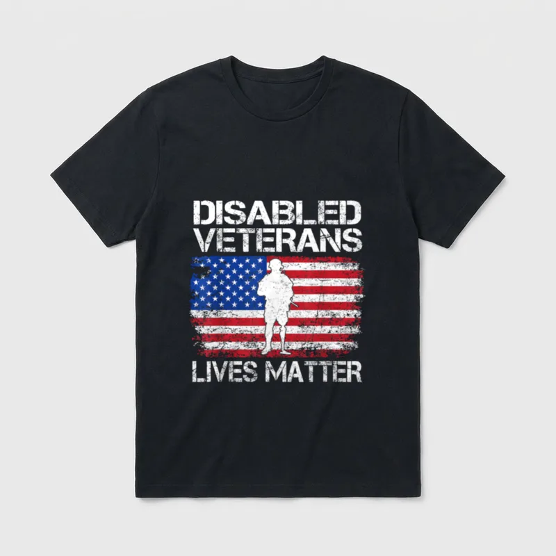 Disabled Veteran Lives Matter T-Shirt – Classic T-Shirt in Black