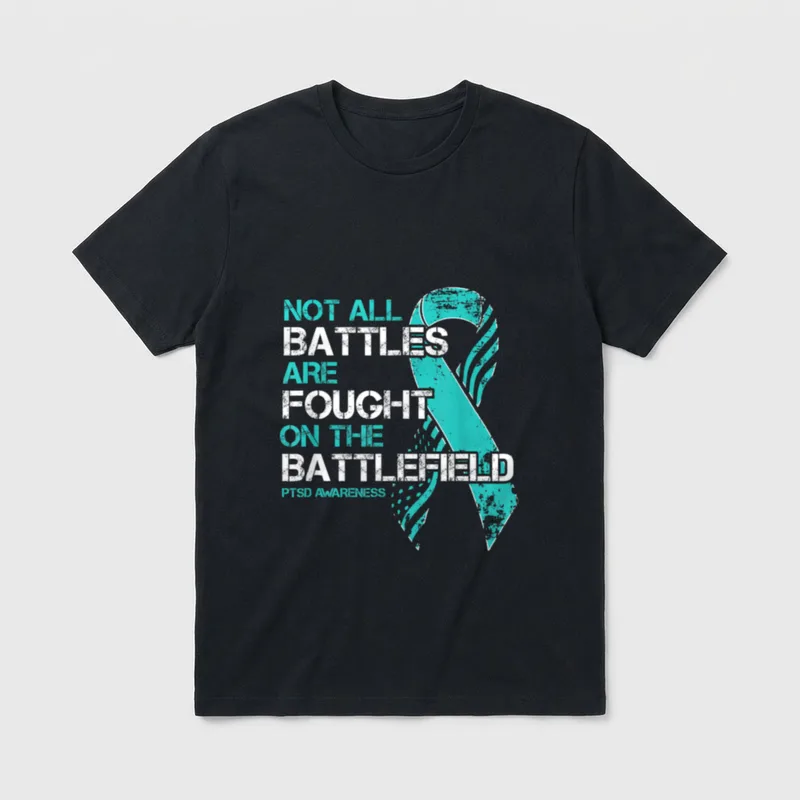 American Flag PTSD Awareness T-Shirt – Classic T-Shirt in Black
