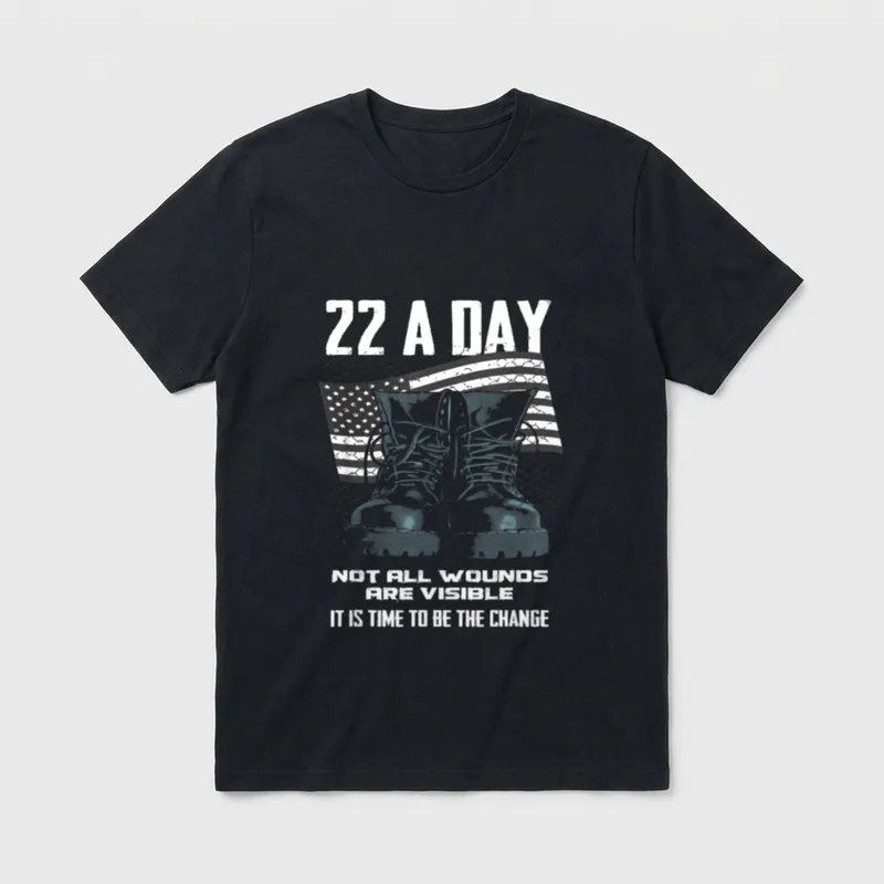 Military Suicide Prevention Awareness T-Shirt – Classic T-Shirt in Black