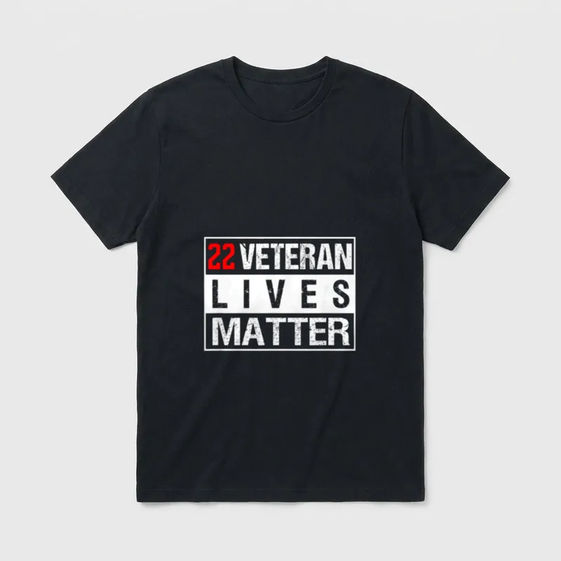 Veteran Lives Matter Suicide T-Shirt – Classic T-Shirt in Black
