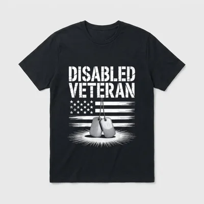 Disabled Veteran Fourth Of July T-Shirt – Classic T-Shirt in Black