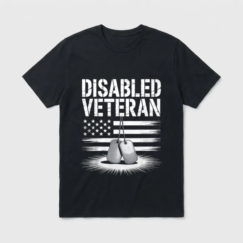 Disabled Veteran Fourth Of July T-Shirt – Classic T-Shirt in Black
