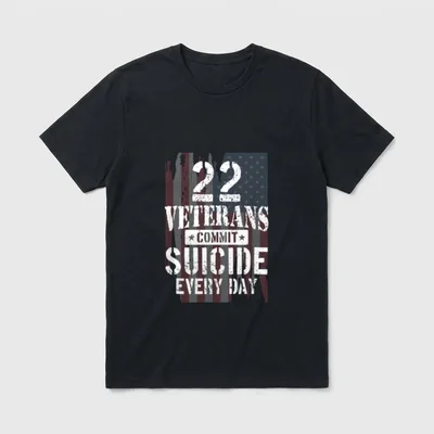 Veterans Mental Health Awareness T-Shirt – Classic T-Shirt in Black