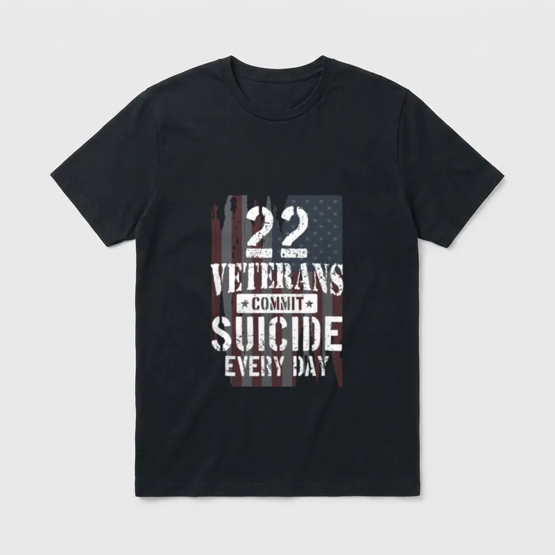 Veterans Mental Health Awareness T-Shirt – Classic T-Shirt in Black