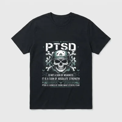 PTSD Support Veteran Mental Health T-Shirt – Classic T-Shirt in Black