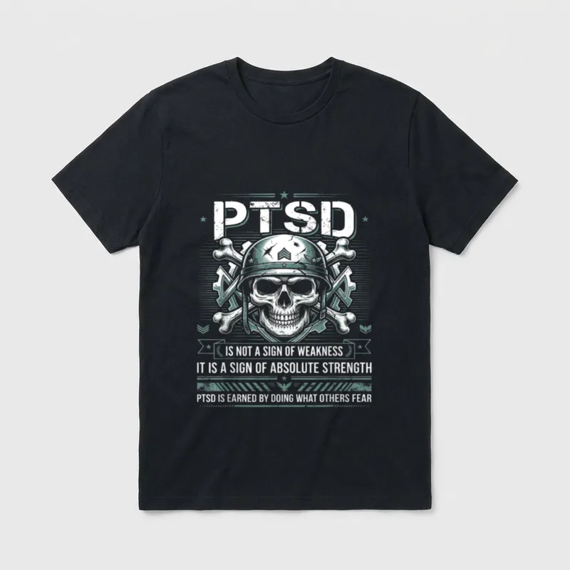 PTSD Support Veteran Mental Health T-Shirt – Classic T-Shirt in Black