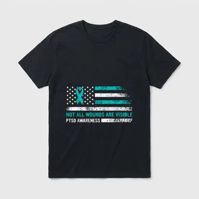 SOMMAS MENTAL HEALTH PTSD Awareness T-Shirt – Classic T-Shirt in Black