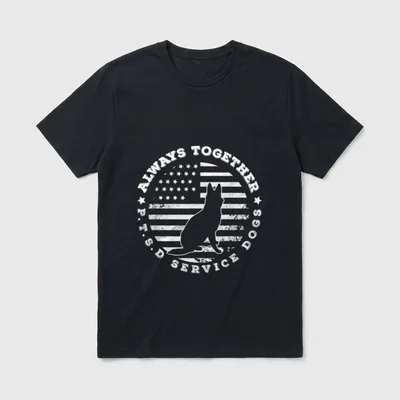 PTSD Awareness Service Dog Trainer Assistant T-Shirt – Classic T-Shirt in Black