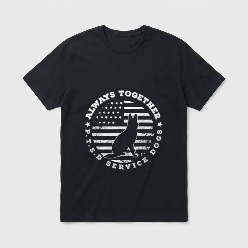 PTSD Awareness Service Dog Trainer Assistant T-Shirt – Classic T-Shirt in Black
