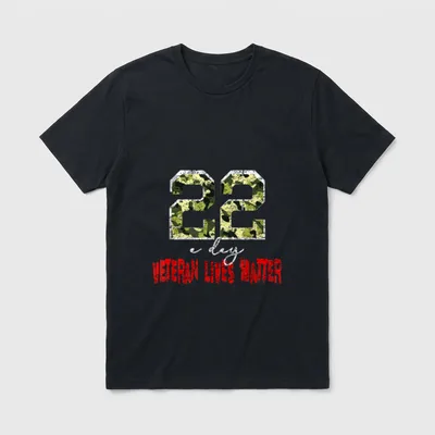 Veteran Lives Matter Suicide Awareness Day T-Shirt – Classic T-Shirt in Black