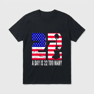 Days Is Too Manys Veteran Lives T-Shirt – Classic T-Shirt in Black
