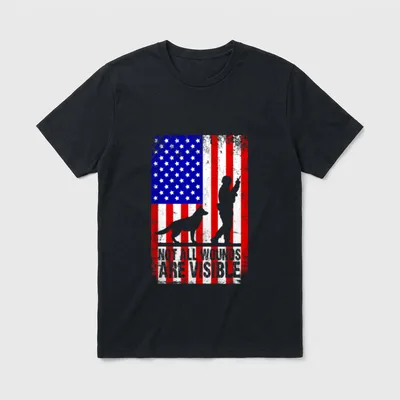 Not All Wounds Are Visible Veteran T-Shirt – Classic T-Shirt in Black