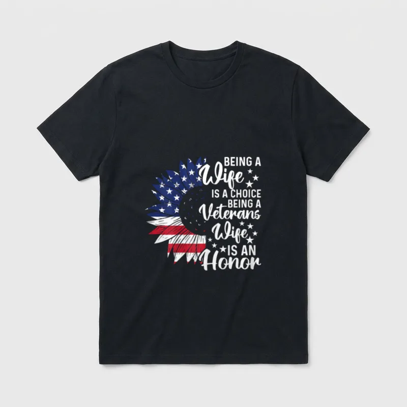 Proud Military Wife T-Shirt – Classic T-Shirt in Black
