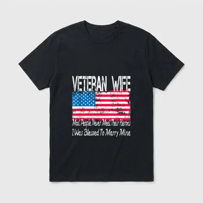 Military Veteran Wife T-Shirt – Classic T-Shirt in Black