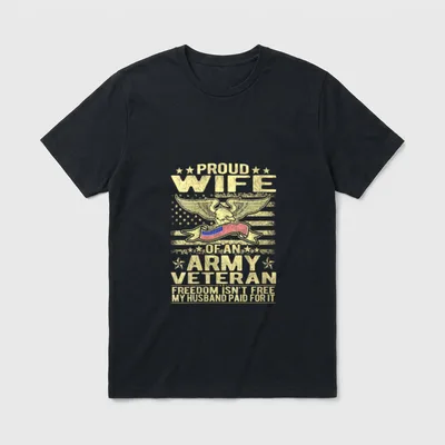 Freedom Isn't Free Veteran Wife T-Shirt – Classic T-Shirt in Black