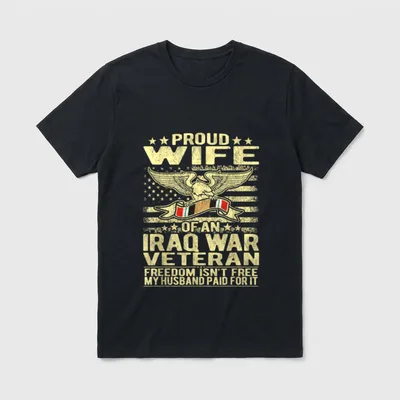 Iraq Veteran Wife T-Shirt – Classic T-Shirt in Black