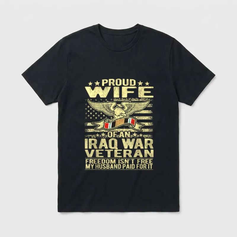 Iraq Veteran Wife T-Shirt – Classic T-Shirt in Black