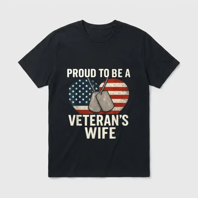 Military Spouse Patriotic T-Shirt – Classic T-Shirt in Black