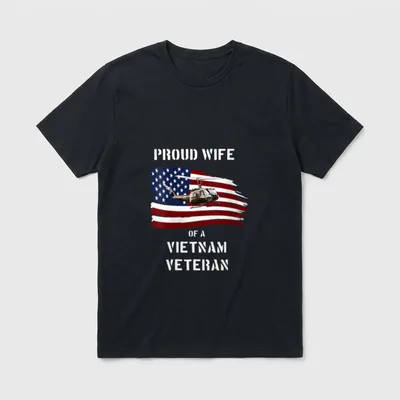 Military Spouse Proud T-Shirt – Classic T-Shirt in Black