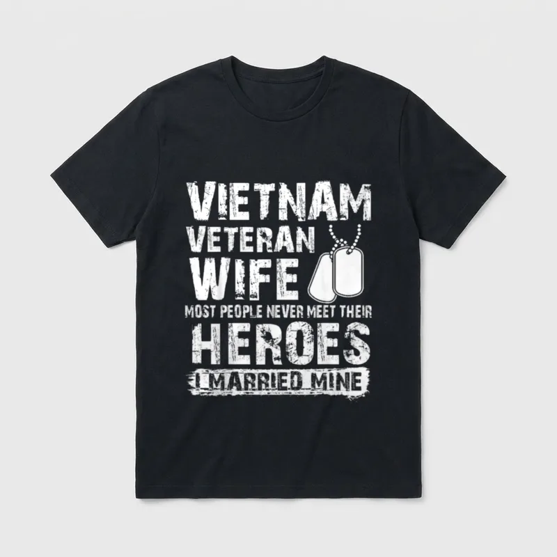 Vietnam Veteran Wife Gear T-Shirt – Classic T-Shirt in Black