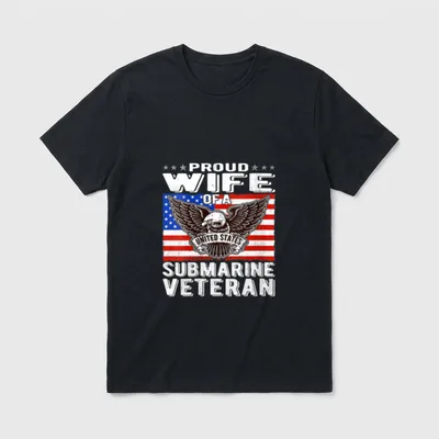 Submarine Veteran Wife T-Shirt – Classic T-Shirt in Black
