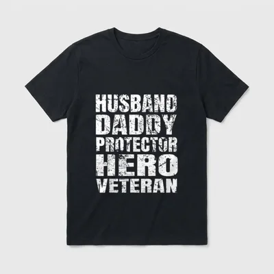 Veteran Husband Dad Protector T-Shirt – Classic T-Shirt in Black