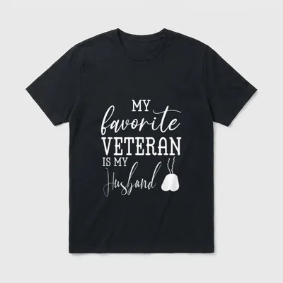 Military Wife Proud Husband T-Shirt – Classic T-Shirt in Black