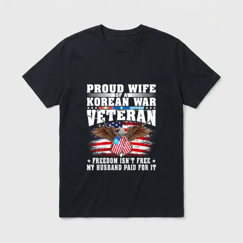 Korean War Veteran Wife T-Shirt – Classic T-Shirt in Black