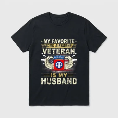 82nd Airborne Veteran Wife T-Shirt – Classic T-Shirt in Black