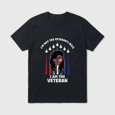 Black Military Woman Veteran T-Shirt – Classic T-Shirt in Black