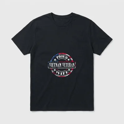 Proud Vietnam Veteran Wife T-Shirt – Classic T-Shirt in Black