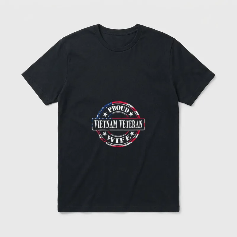 Proud Vietnam Veteran Wife T-Shirt – Classic T-Shirt in Black