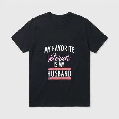 Veteran Husband T-Shirt – Classic T-Shirt in Black