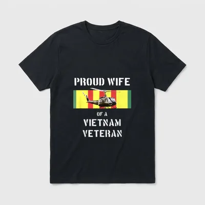 Military Spouse UH-1 Huey T-Shirt – Classic T-Shirt in Black