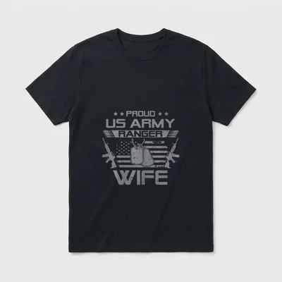Army Ranger Wife T-Shirt – Classic T-Shirt in Black
