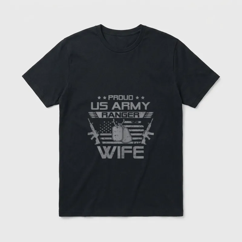 Army Ranger Wife T-Shirt – Classic T-Shirt in Black