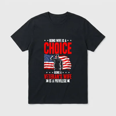 Military Wife Honor T-Shirt – Classic T-Shirt in Black