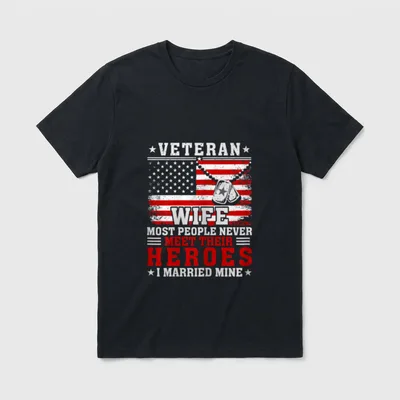 Military Spouse Veteran's Day T-Shirt – Classic T-Shirt in Black