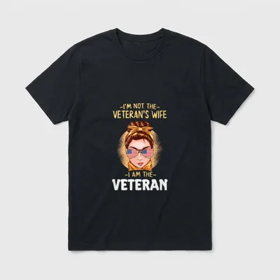 I'm Not The Veteran's Veteran Wife & Spouse Shirts T-Shirt – Classic T-Shirt in Black