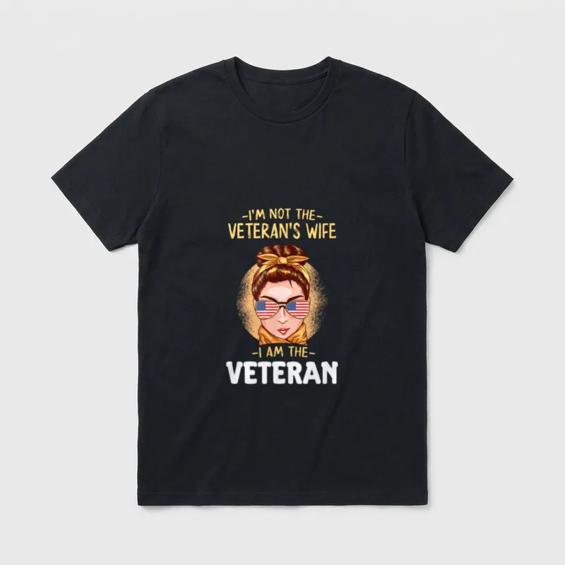 I'm Not The Veteran's Veteran Wife & Spouse Shirts T-Shirt – Classic T-Shirt in Black