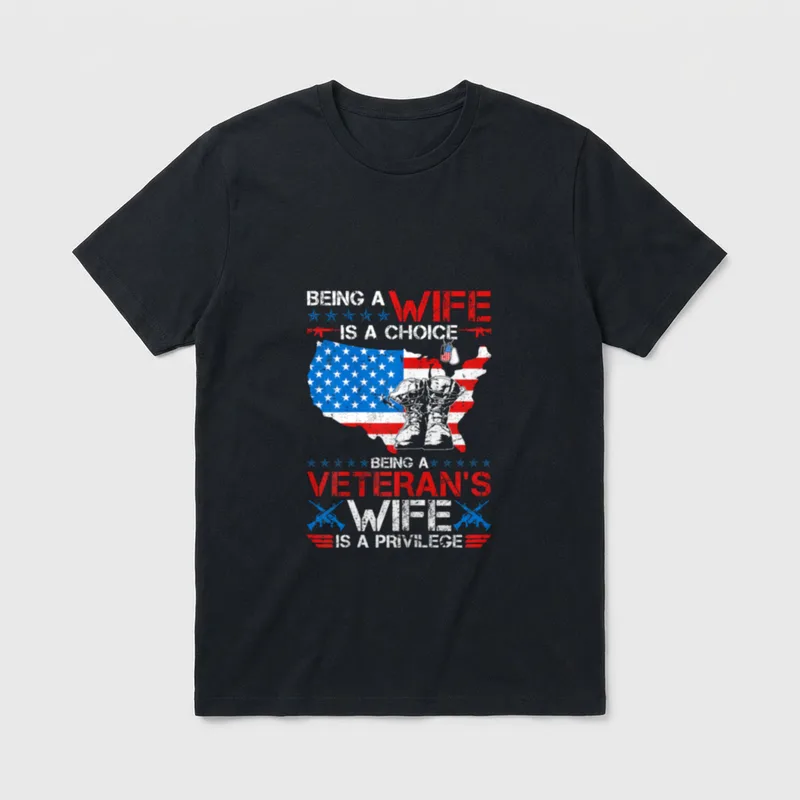 Veteran Wife T-Shirt – Classic T-Shirt in Black