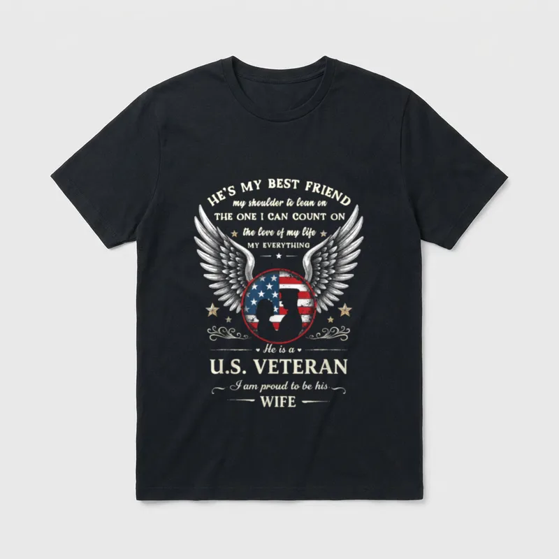 Veteran's Wife Best Friend T-Shirt – Classic T-Shirt in Black
