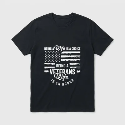 Military Spouse Honoring Strength T-Shirt – Classic T-Shirt in Black