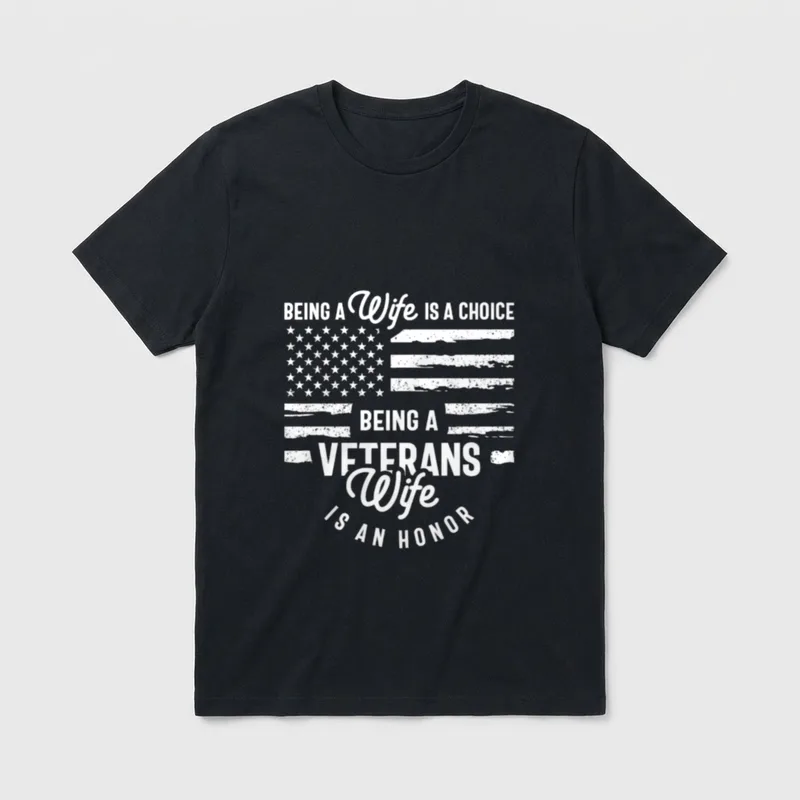 Military Spouse Honoring Strength T-Shirt – Classic T-Shirt in Black