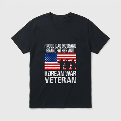 Korean War Veteran Dad T-Shirt – Classic T-Shirt in Black
