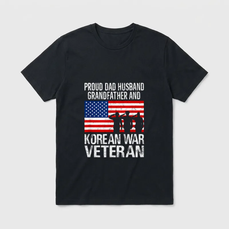 Korean War Veteran Dad T-Shirt – Classic T-Shirt in Black