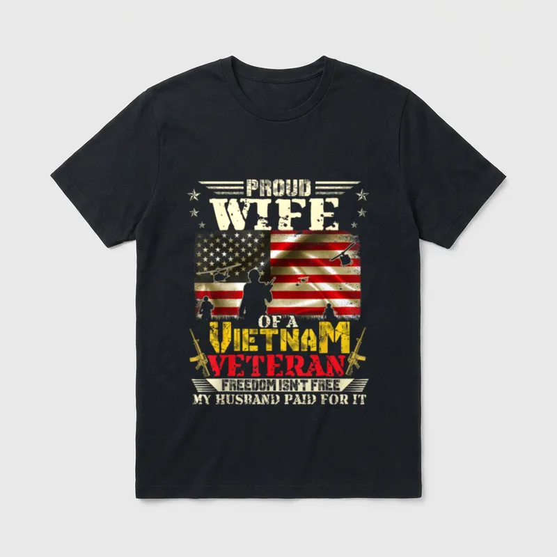 Military Spouse Vietnam Veteran T-Shirt – Classic T-Shirt in Black
