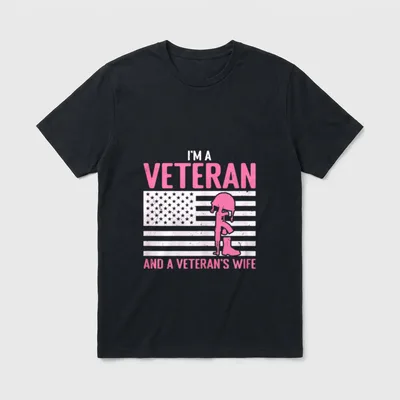 Veteran and Veteran's Wife T-Shirt – Classic T-Shirt in Black