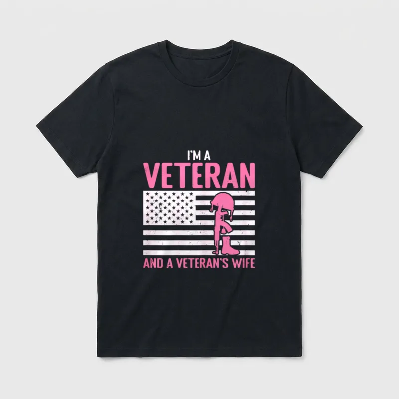 Veteran and Veteran's Wife T-Shirt – Classic T-Shirt in Black