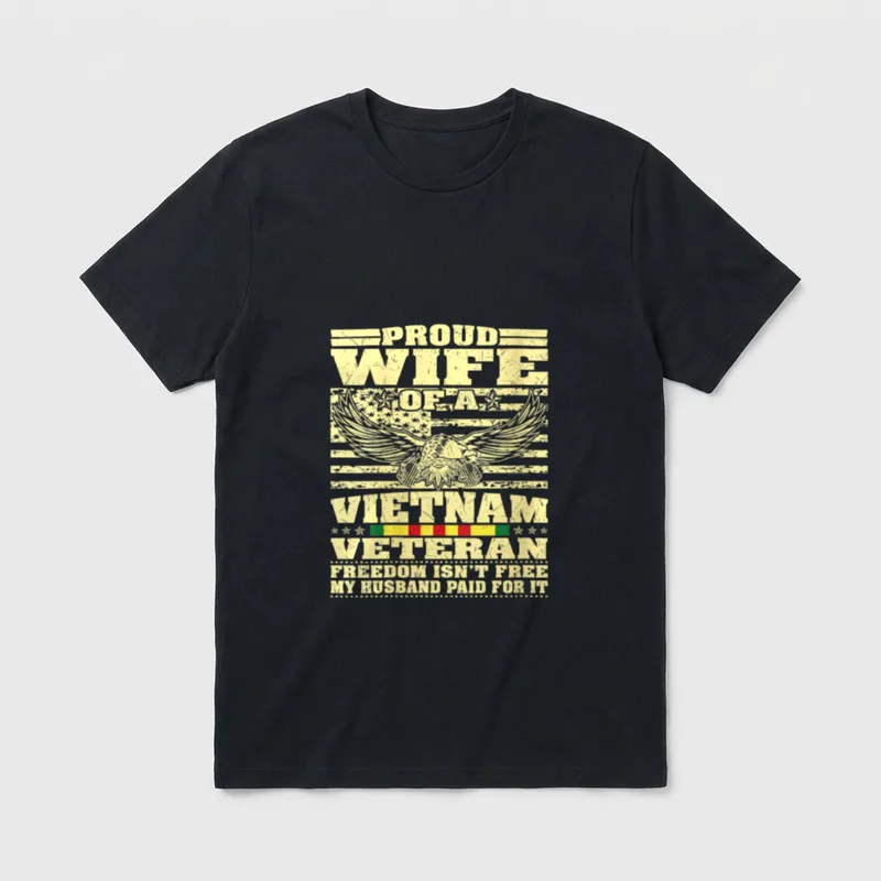 Military Spouse Freedom T-Shirt – Classic T-Shirt in Black